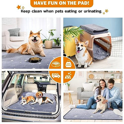 LOOBANI Washable Pee Pads for Dogs, Reusable Pee Pads for Dog Puppy Training Mat Non Slip Whelping Mat for Dog Playpen, Crate, Car, Grey 2 Pack 18 x 24 in - size: 18x24 in(2 Pack)