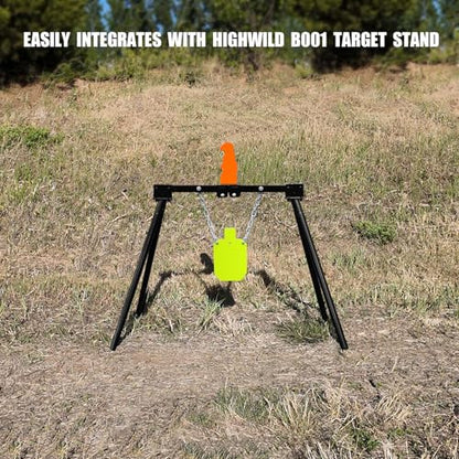 Highwild Resetting Target, Rated for .22 Rimfire - Large Size and 2.5 Inch Shooting Targets | Pop-Up Steel Prairie Dog - color: B- .22 Auto Resetting Prairie Dog