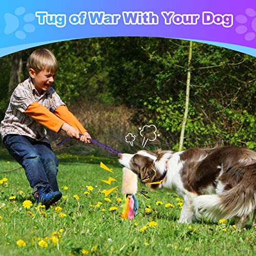 Dog Rope Toys, Nearly Indestructible Dog Rope Toys with Strong Squeak- Ideal Tug of War Interactive Dog Training Toy, Dental Cleaning Chew Toys, Dog Tug Toy for Boredom Suitable for Dogs of All Ages - color: White