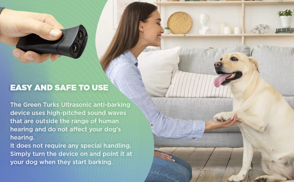 Ultrasonic Dog Trainer – PetGentle Training Device for Dogs, Barking Deterrent & Dog Repeller, Stop Barking & Correct Bad Behavior, Humane Alternative to Shock Collars, Indoor & Outdoor Use