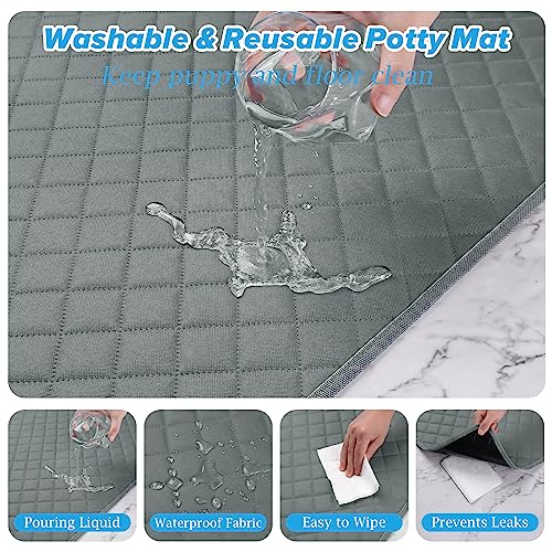 Washable Pee Pads for Dogs 72"×72" Reusable Puppy Pads Extra Large, Waterproof Pet Training Pads Leakage Non-Slip, Dog Pee Pads Whelping Pads for Playpen, Crate, Sofo, Car, Bed - size: 72"×72"