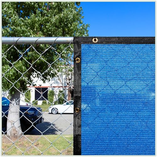 ColourTree 2' x 3' Blue Custom Size Shade Cloth with Grommets - 90% Sunblock, Durable Mesh Fabric Tarp for Dog Kennel Cover, Fence Privacy Screen, Greenhouse, Chicken Coop & Pet Playpen. - color: Blue, size: 2' x 3' Custom Size