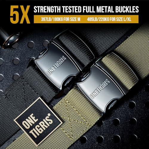 OneTigris Tactical Dog Harness with 5X Metal Buckle,Dog MOLLE Vest with Handle,No Pulling Front Clip,Hook and Loop Panel for Dog Custom Patch (L, Green) - color: Green, size: L