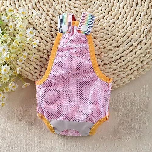 Dog Physiological Pants Pet Sanitary Pantie with Suspender Cat Diapers Underwear Puppy Adjustable Costumes Reusable Washable Breathable Menstruation Outfits Dog Diapers for Girl Dogs (Rose Red, M) - color: Rose Red, size: Medium
