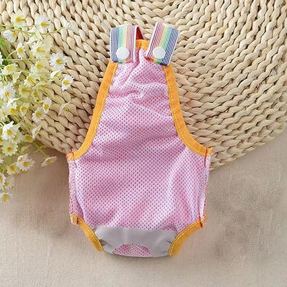 Dog Physiological Pants Pet Sanitary Pantie with Suspender Cat Diapers Underwear Puppy Adjustable Costumes Reusable Washable Breathable Menstruation Outfits Dog Diapers for Girl Dogs (Rose Red, M) - color: Rose Red, size: Medium