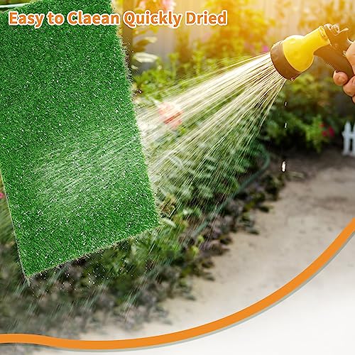 LOOBANI Dog Grass Pee Pads, Artificial Dog Grass Pads for Potty Tray, Fake Grass for Dogs to Pee On, Outdoor Indoor Pee Grass for Dog Potty(59*59 inch) - size: 59*59 inch