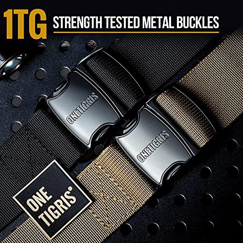 OneTigris Tactical Large Dog Harness, 5X Metal Buckled No Pull Service Dog Harness Vest with Hook & Loop Panels, Military Heavy Duty Dog Vest for Walking Hiking Training - color: Black, size: L