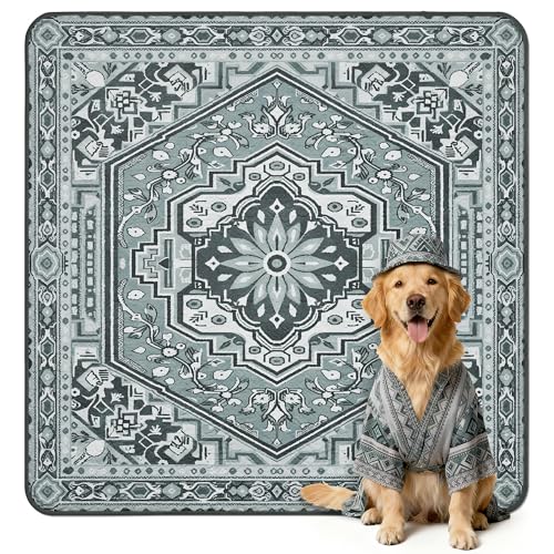 FXW Washable Pee Pads for Dogs, Puppy Pads with Super Absorbent, Specifically Designed for Rollick/Homeplus 24inch 8 Panels Dog Playpen, 63" Square, Boho Grey, 1 Pack - color: Boho Grey, size: 63" Square (1 Pack)