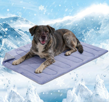 MARUNDA Dog Cooling Mat, No Need to Freeze Or Refrigerate This Cool Pet Pad Cat Mats- Keep Your Pet Cool, Machine Washable (Ocean Blue, 44" x 32" XL-Crate) - color: Ocean Blue, size: 44" x 32"- XL-Crate