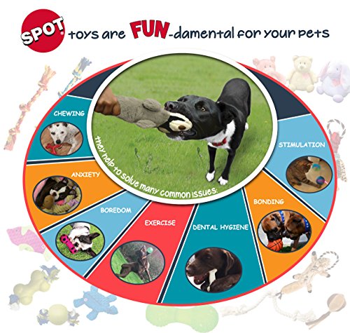 SPOT Skinneeez Crinklers Stuffless Goat Dog Toy, 23 Inch Plush with Crinkle and Squeaker, Tug Toy for Medium and Large Dog Breeds - style: Large Goat