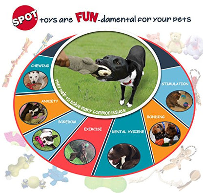 SPOT Skinneeez Crinklers Stuffless Goat Dog Toy, 23 Inch Plush with Crinkle and Squeaker, Tug Toy for Medium and Large Dog Breeds - style: Large Goat