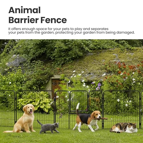 Simple Deluxe Dog Playpen Outdoor Indoor, 24 Inch 2 Panels Dog Fence for Small Dogs Puppy, Perfect Dog Pen for Camping, Yard, RV, Garden Fence, Black - size: 24 Inch 2 Panels