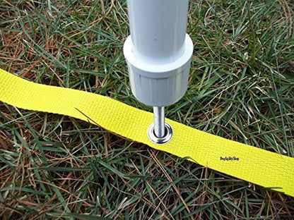Six Weave Pole Spikes/Stakes and Yellow Pole Placer Combo DIY Dog Agility Equipment Weave Poles