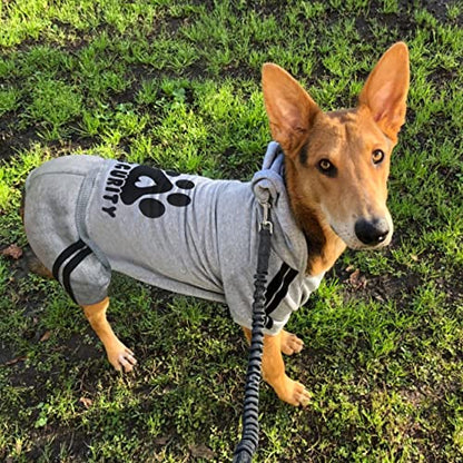 Dog Hoodie Security Clothes 4 Legs Jumpsuit Sweatshirt Soft & Warm Dog Outfit Pullover Dog Winter Clothes Sweater for Small Medium Large Dogs (Gray, X-Small) - color: Grey, size: X-Small