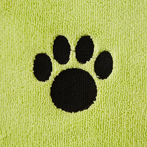 Bone Dry Pet Grooming, Embroidered Microfiber Towel Drying Collection, 15x30, Lettuce Green - color: Lettuce Green, size: 15x30"