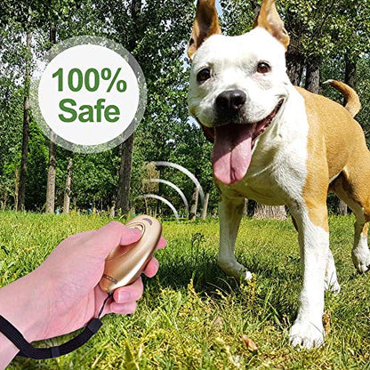 MODUS Ultrasonic Dog Barking Deterrent, 2-in-1 Dog Training and Bark Control Device, Anti-Barking Device,Stops Unwanted Actions: Barking, Leaping, Hostility.Indoor & Outdoor - color: Gold Barks No More Dog Training Tool