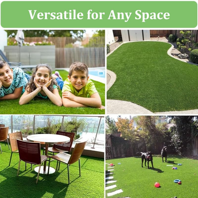 Realistic Artificial Grass Turf Mat 1 Ft X 11 Ft, 0.8” Pile Height Synthetic Fake Green Lawn Rug with Drainage Holes, Pet Dog Turf for Indoor Outdoor Patio Garden Balcony, Custom - size: 1 X 11 Feet