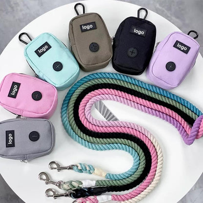 Dog Treat Pouch Dog Poop Bag Holder For Leashes, Pets Snack Container With Inner Mesh Bag, Puppy Supplies Perfect For Training And Walking - Hands Free Dog Waste Bag Dispenser -Dog Travel Accessories - color: Pink
